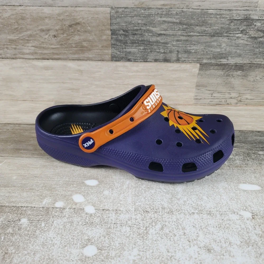 Crocs NBA Phoenix Suns Classic Womens Clogs Sz 9 Purple Rubber Slingback